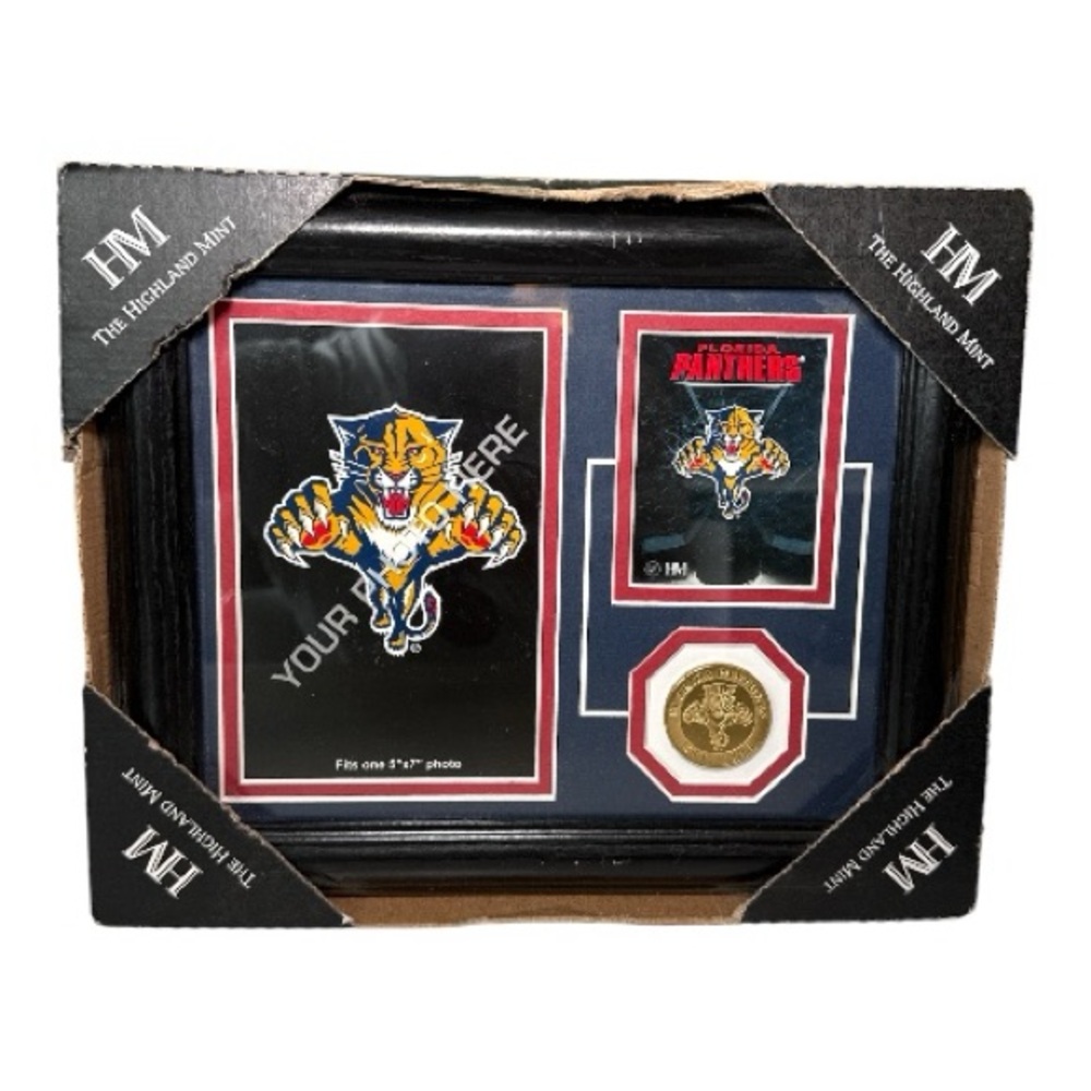 Florida Panthers Framed Photo and Coin Display - Navy/Red/White